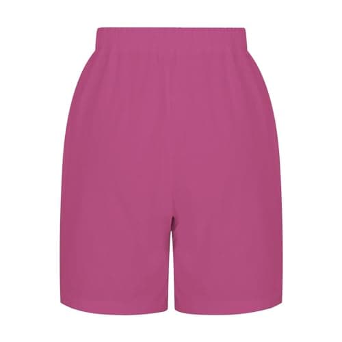 Sktremeuru Lightweight Linen Shorts for Women Elastic Waist Casual ShortsSummer Pockets