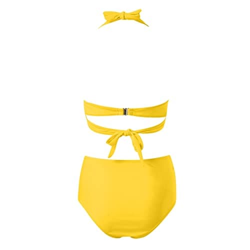 Women's Vintage Polka Dot High Waisted Swimsuit Set