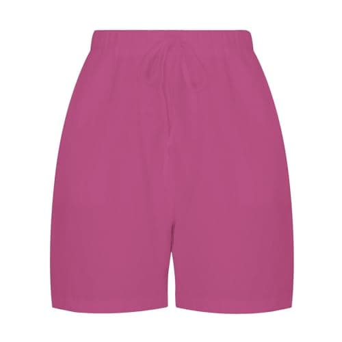 Sktremeuru Lightweight Linen Shorts for Women Elastic Waist Casual ShortsSummer Pockets