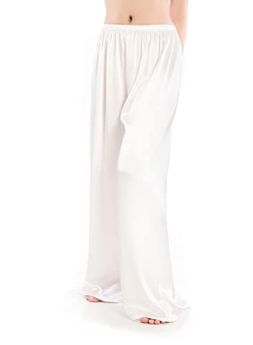 Wantschun Women's Wide Leg Satin Silk Pajama Pants