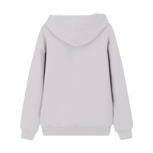 FlekmanArt Warm Sherpa Fleece Hoodie for Women Christmas Print Trendy Sweatshirt