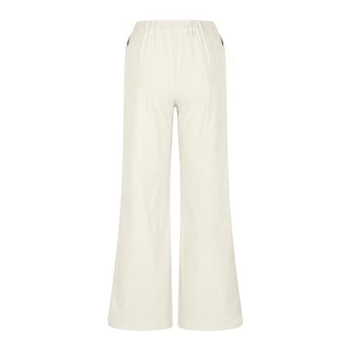 Elegant Women's Linen Palazzo Pants with Pockets
