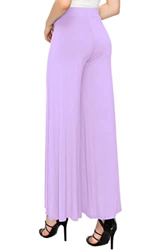 Solid Casual Comfy Stretchy Wide Leg Palazzo Lounge Pants for Women