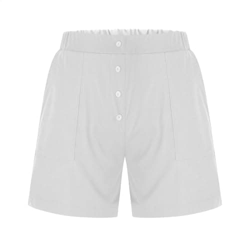 Plus Size High Waist Casual Shorts with Pockets for WomenComfortable Jogger Pants