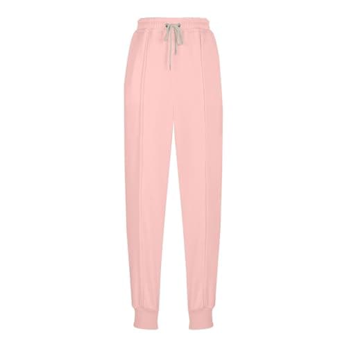 Womens High Waisted Cinch Bottom Fleece Sweatpants Casual Joggers