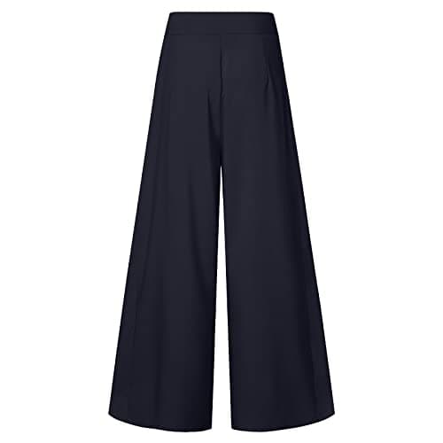 Elastic High Waist Women's Wide Leg Casual Pants