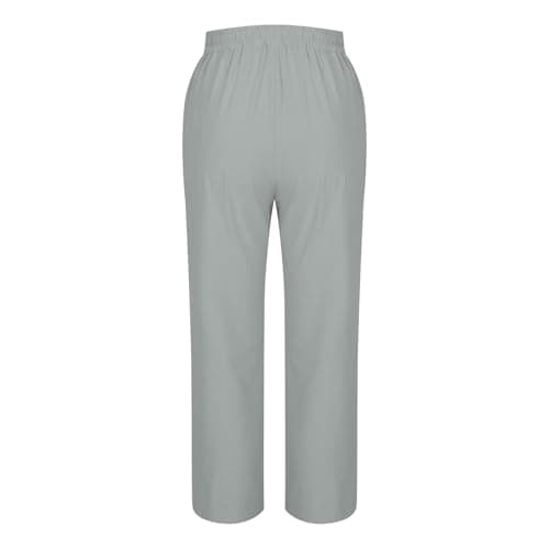 Yxzogd Women's High Waisted Wide Leg Cotton Linen Trousers