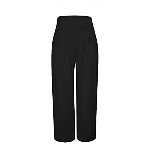 MESLIMA High-Waisted Wide Leg Stretch Palazzo Pants for Women