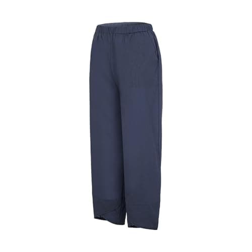 Xoxingysm HighWAIST Linen WideLeg Pants for Women Boho Summer Crop Trousers