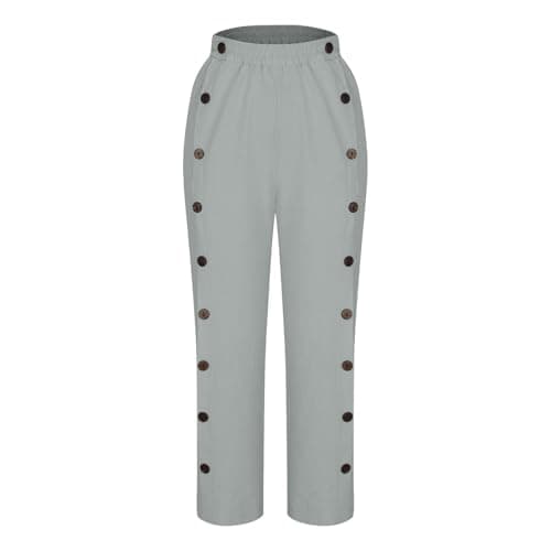 Yxzogd Women's High Waisted Wide Leg Cotton Linen Trousers