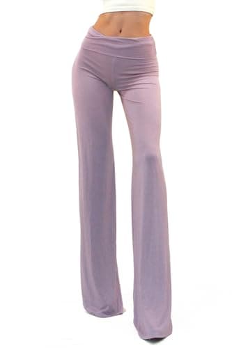 Vivicastle Women's USA Fold-Over High-Waist Wide Leg Pants