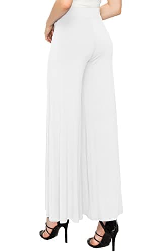 Solid Casual Comfy Stretchy Wide Leg Palazzo Lounge Pants for Women