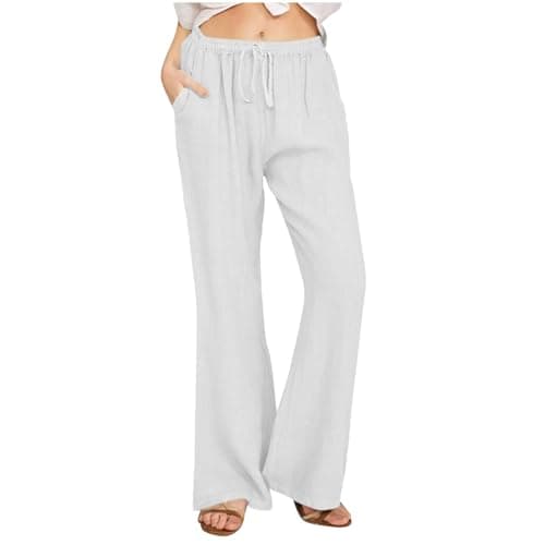 Yxzogd Women's High-Waisted Loose Palazzo Pants with Pockets