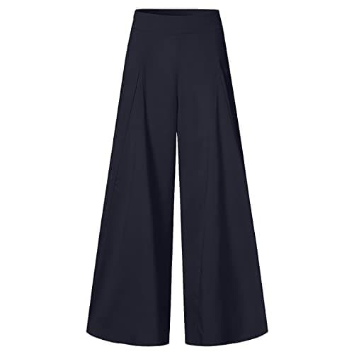 Elastic High Waist Women's Wide Leg Casual Pants