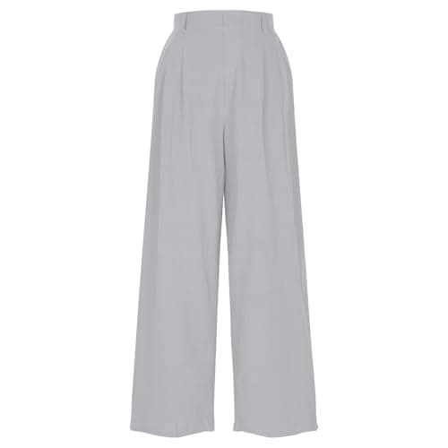 Yxzogd Women's High-Waisted Wide Leg Cotton Pants for Summer Beach Wear