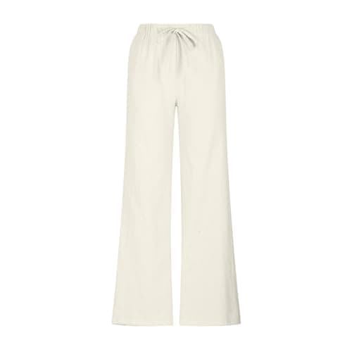 Elegant Women's Linen Palazzo Pants with Pockets