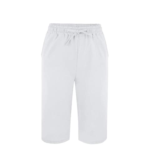 Lightweight Women's Knee-Length Bermuda Shorts in Linen with Pockets
