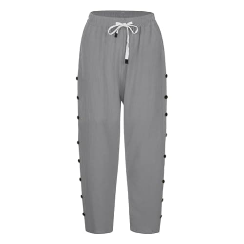 2025 Women's Lightweight Striped Linen Capri Pants