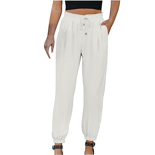 Yxzogd Women's 2025 High-Waisted Elastic Harem Pants with Pockets