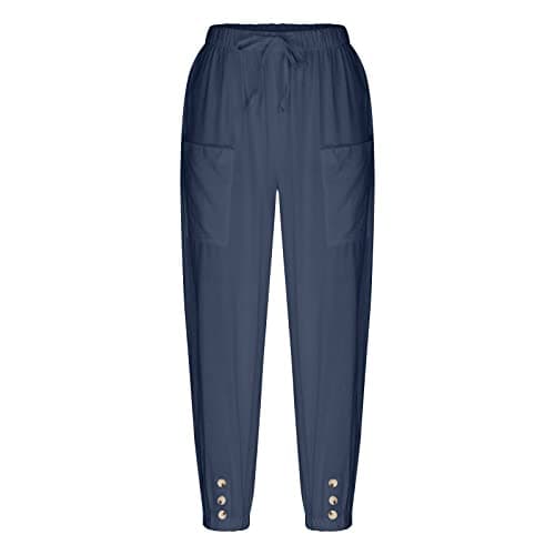 Itsame High Waist Cotton Linen Pants for Women