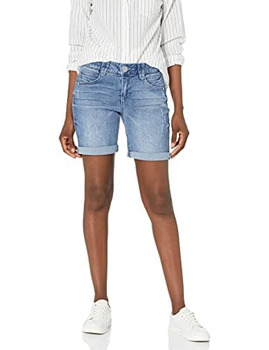 Democracy Women's Petite 6" Cuffed Denim Shorts