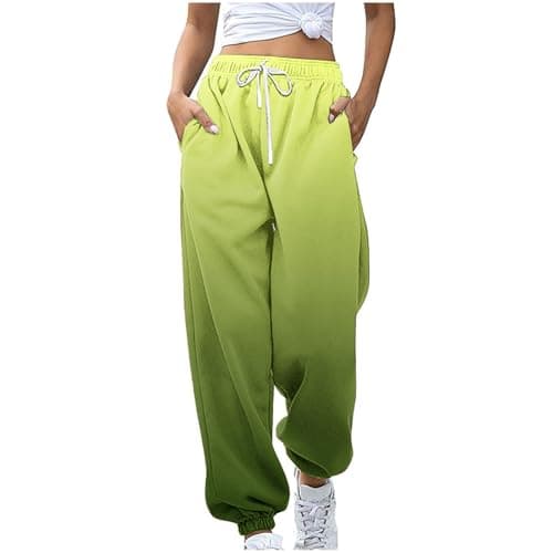 SMIDOW Womens Gradient Color Sweatpants High Waisted Lounge Trousers