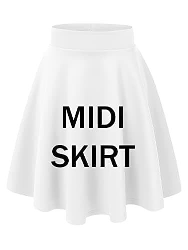 Women's Stretchy Flared Mini Skater Skirt XS-3XL Plus Size