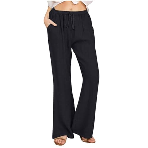 Yxzogd Women's High-Waisted Loose Palazzo Pants with Pockets