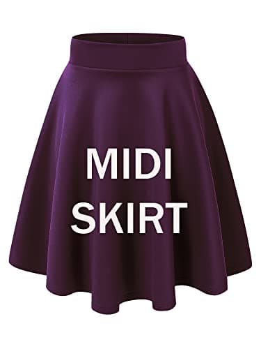 Women's Stretchy Flared Mini Skater Skirt XS-3XL Plus Size