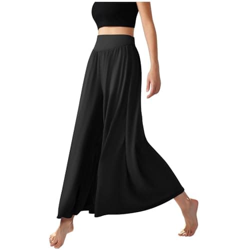 Trendy 2024 High-Wasted Palazzo Pants for Women Wide Leg Yoga Trousers