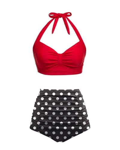 Women's High Waisted Bikini Set with Tummy Control