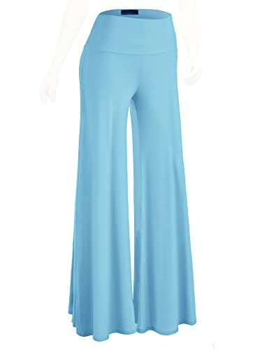 Johnny MBJ Women's Casual Comfy Wide Leg Palazzo Pants (XS~5XL)
