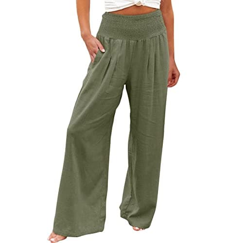 Flowy Wide Leg Palazzo Pants for Women