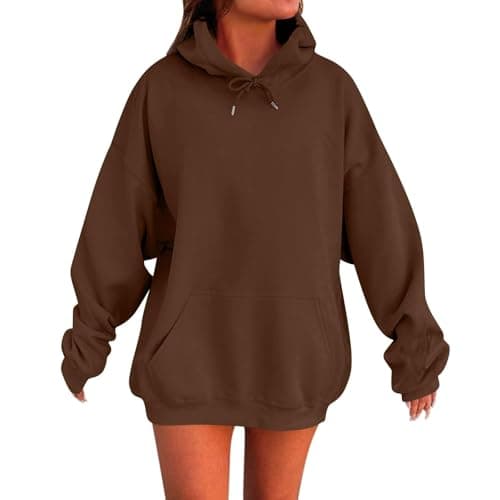 Cute Women's 2024 Oversized Christmas Sweatshirt with Pocket