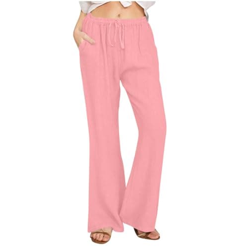 Yxzogd Women's High-Waisted Loose Palazzo Pants with Pockets