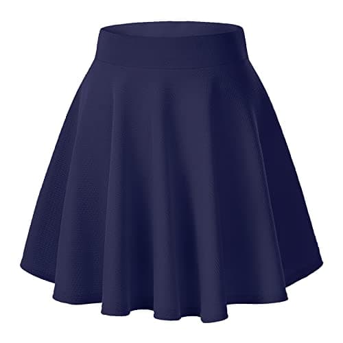 EXCHIC Women's Stretchy Flared Mini Skater Skirt