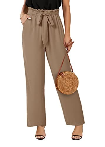 SySea Women's High Waisted Leopard Print Belted Palazzo Pants with Pockets