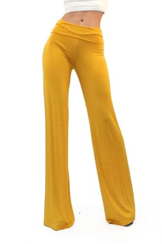 Vivicastle Women's USA Fold-Over High-Waist Wide Leg Pants