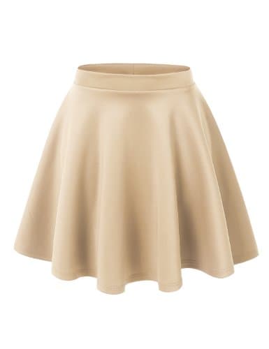 Women's Stretchy Flared Mini Skater Skirt XS-3XL Plus Size