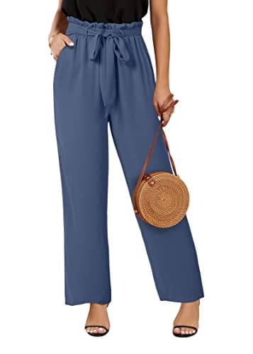 SySea Women's High Waisted Leopard Print Belted Palazzo Pants with Pockets