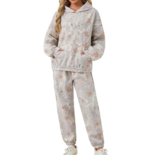 Weinexra Women's Camo Oversized Hoodie & Pants Set