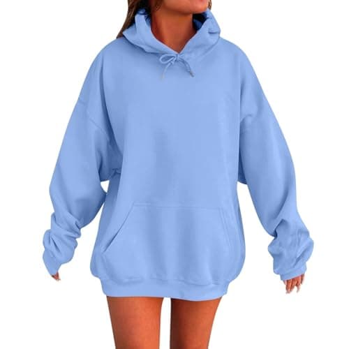 Cute Women's 2024 Oversized Christmas Sweatshirt with Pocket