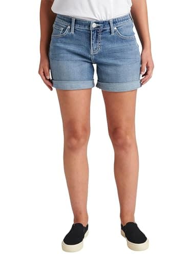 JAG Women's Alex Mid Rise Boyfriend Shorts