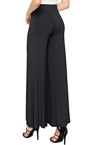 Solid Casual Comfy Stretchy Wide Leg Palazzo Lounge Pants for Women