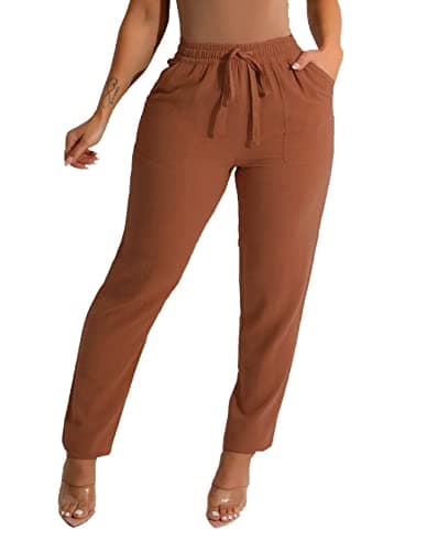 Miiyana Plus Size High Waisted Wide Leg Palazzo Trousers