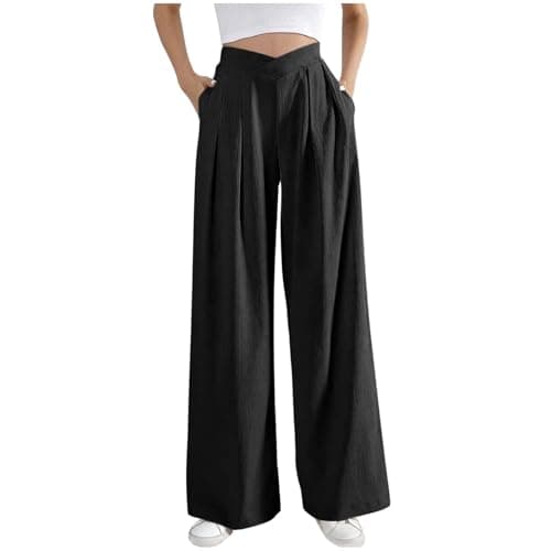 Yxzogd Women's Summer High Waisted Pleated Palazzo Pants