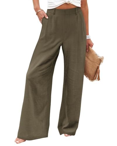 Angerella Women's Wide Leg High Waisted Work Pants