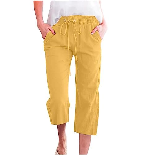 Yxzogd Women's 2025 Summer High Waist Crop Pant