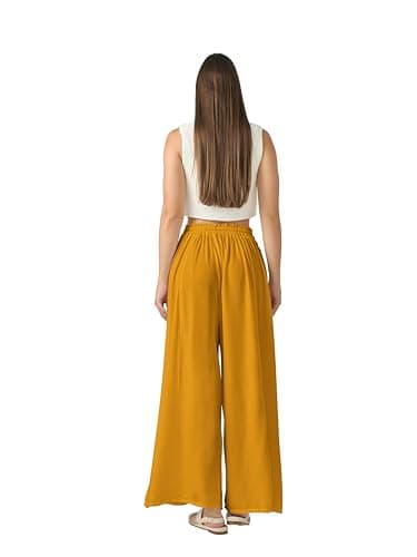 Joob Joob High Waist Flowy Elastic Leg Pants for Women with Pockets