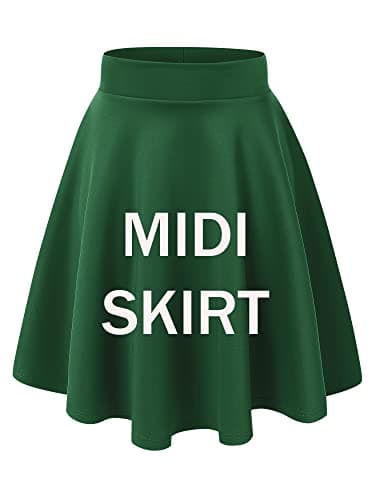 Women's Stretchy Flared Mini Skater Skirt XS-3XL Plus Size